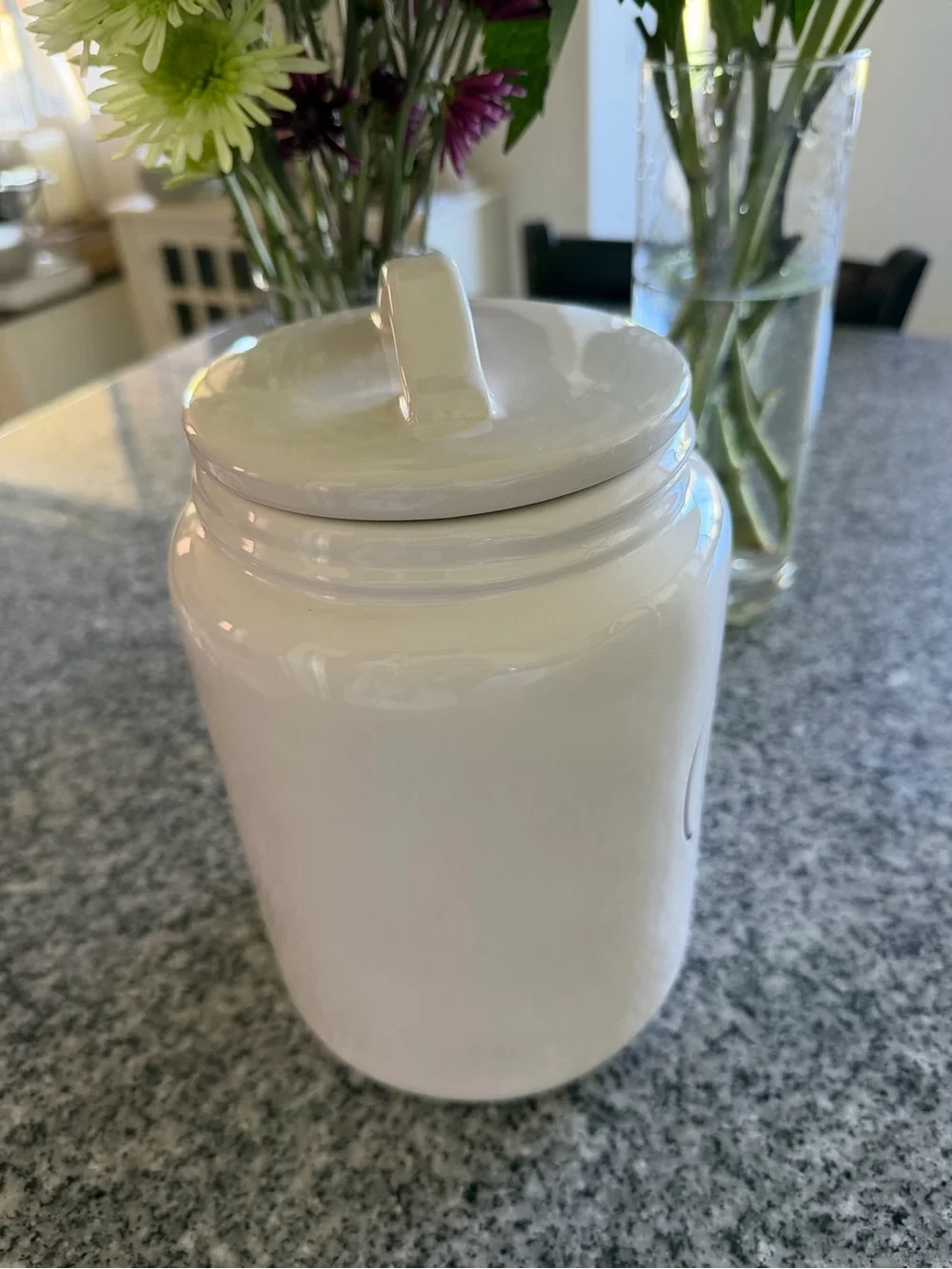 Rae Dunn OG 2020 White Ceramic large Coffee Canister with Black Lettering